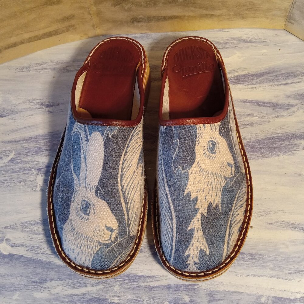 Docksta "Hares in Hiding" Mules Woman size 8.5 / EU size 39